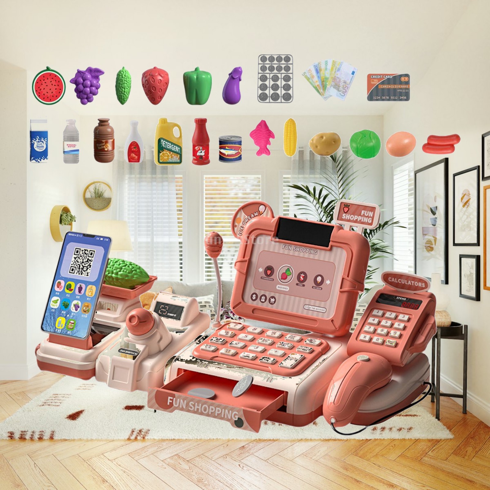 Kids Toys Stores - Supermarket Store Toys Cash Register Pretend