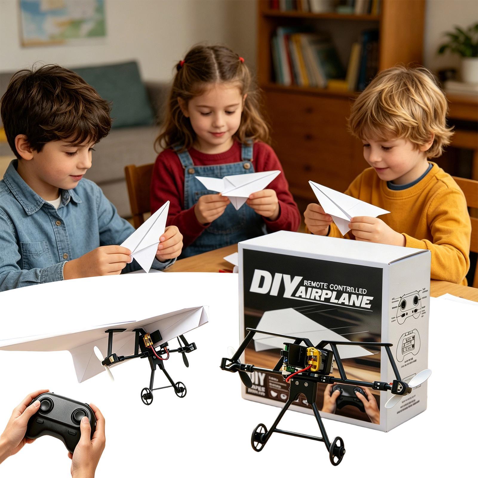 Kids Toys Kit - DIY RC Paper Airplane Kit Plane