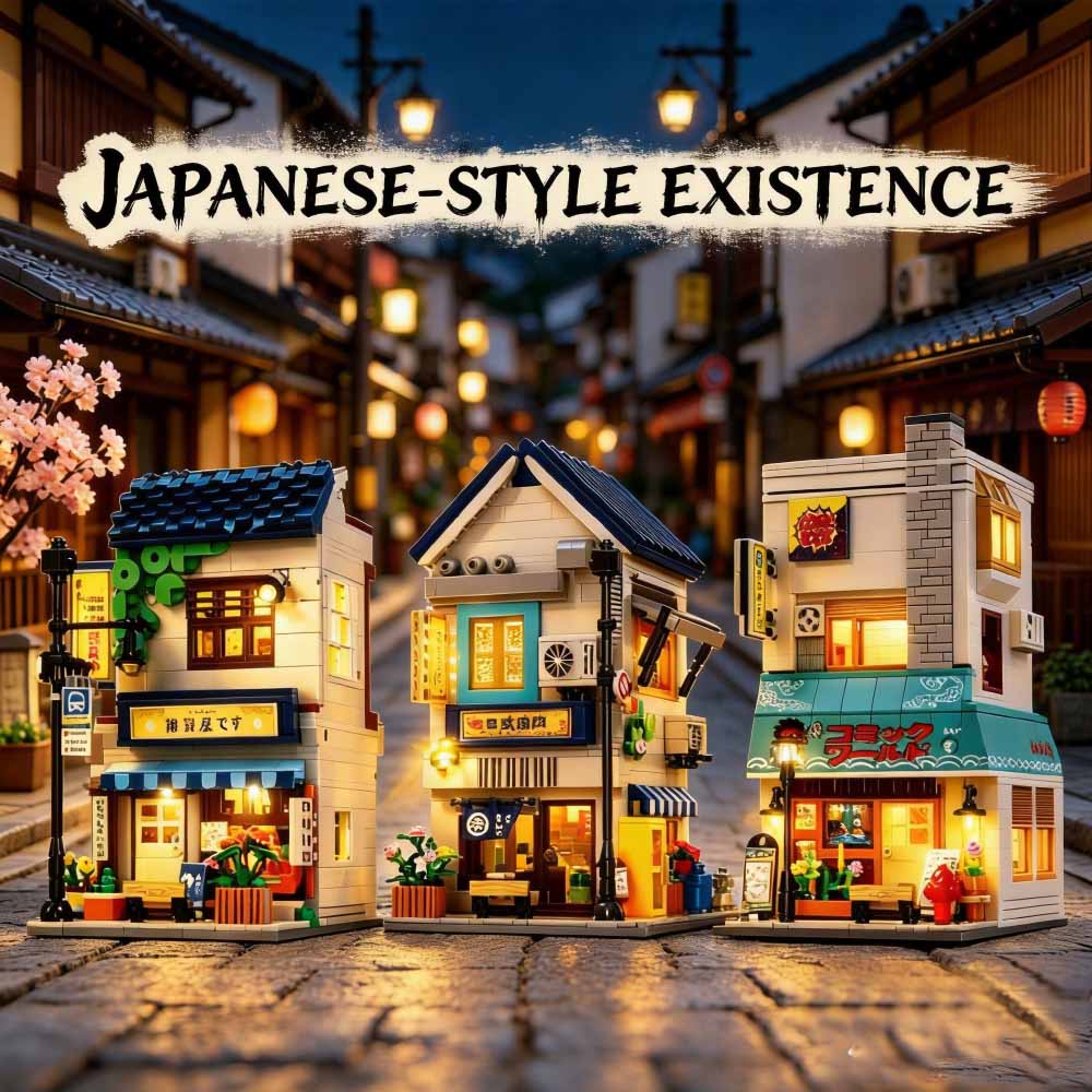 Kids Toys Stores - Bookstore Building Blocks Japanese Street Scene