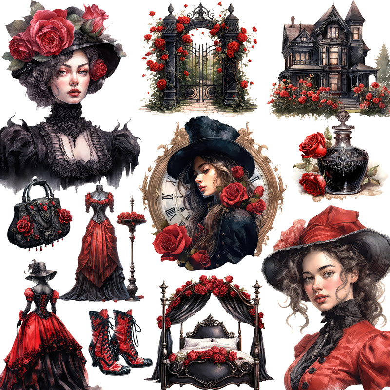 Kids Toys Victoria - Victoria Black Rose Stickers Crafts And