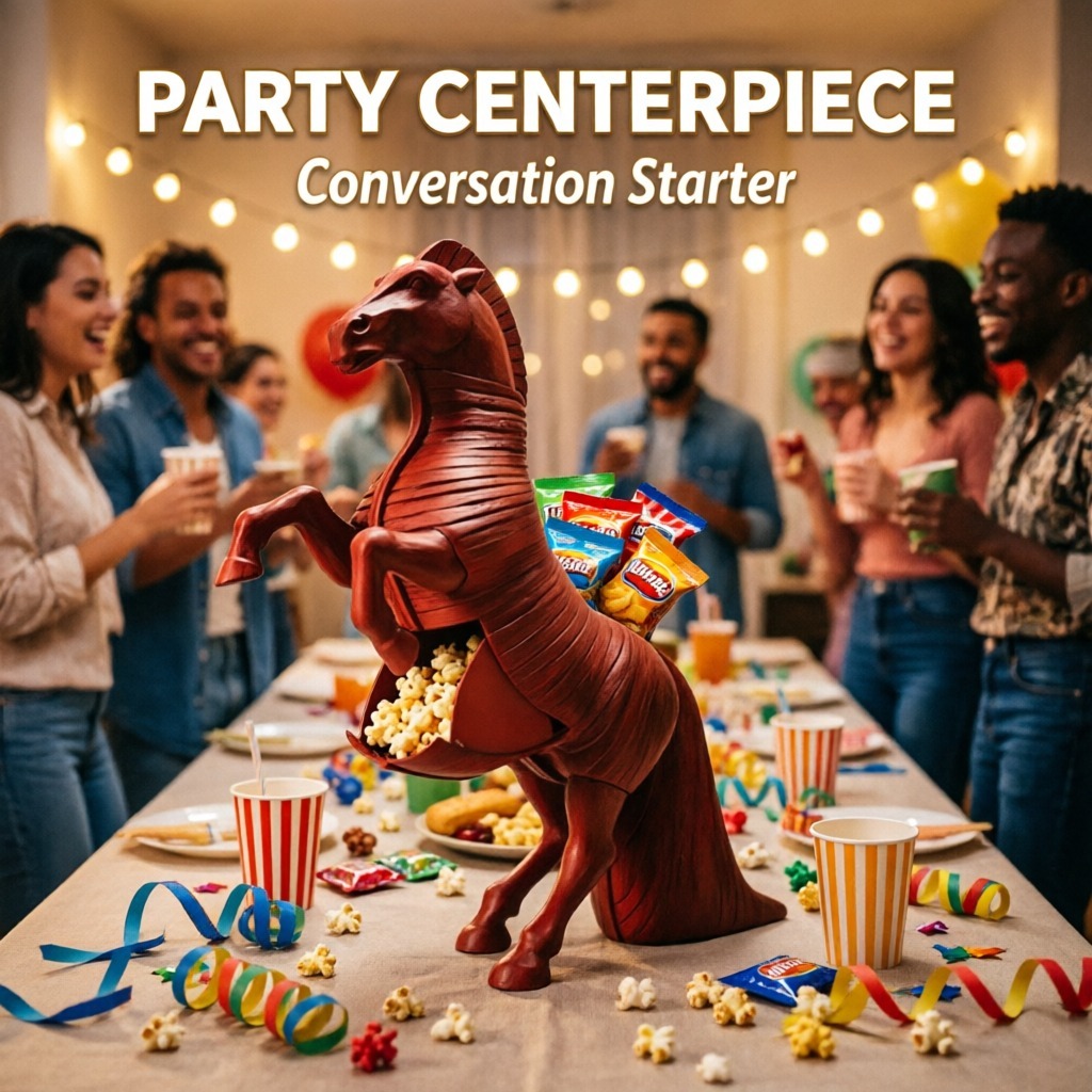 Trojan Horse Popcorn Bucket Mo - Kids Toys Horse 评论和价格