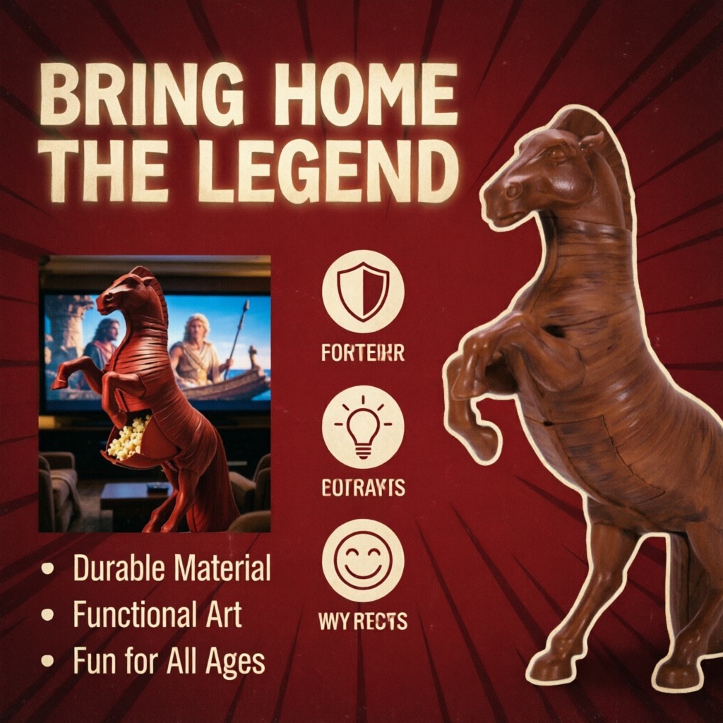 Trojan Horse Popcorn Bucket Mo - Kids Toys Horse 评论和价格
