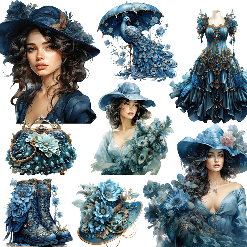 Victoria Peacock Blue Stickers - Kids Toys Victoria 评论和价格
