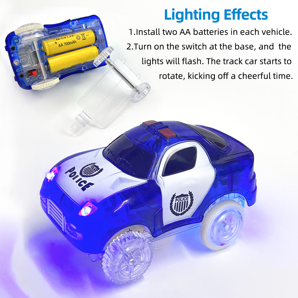 Magic Glowing Race Cars, Polic - Kids Toys Jeep 评论和价格