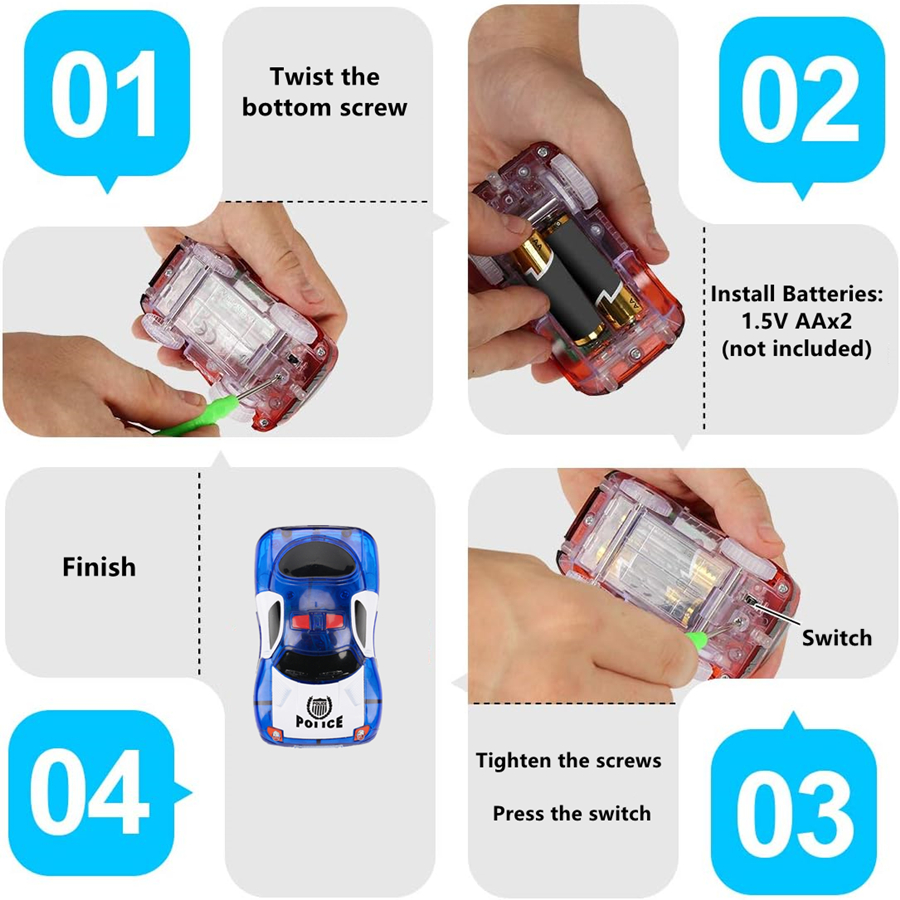 Magic Glowing Race Cars, Polic - Kids Toys Jeep 评论和价格