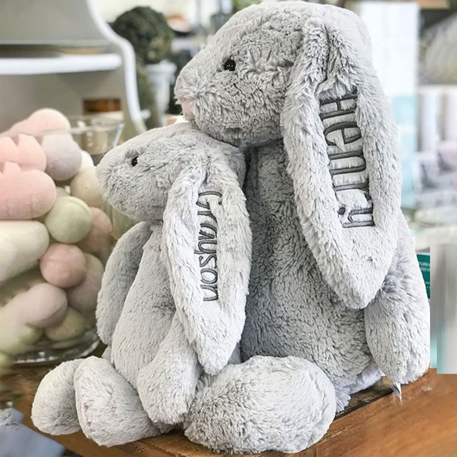Embroidered Plush Bunny toys P - Kids Toys Names 评论和价格