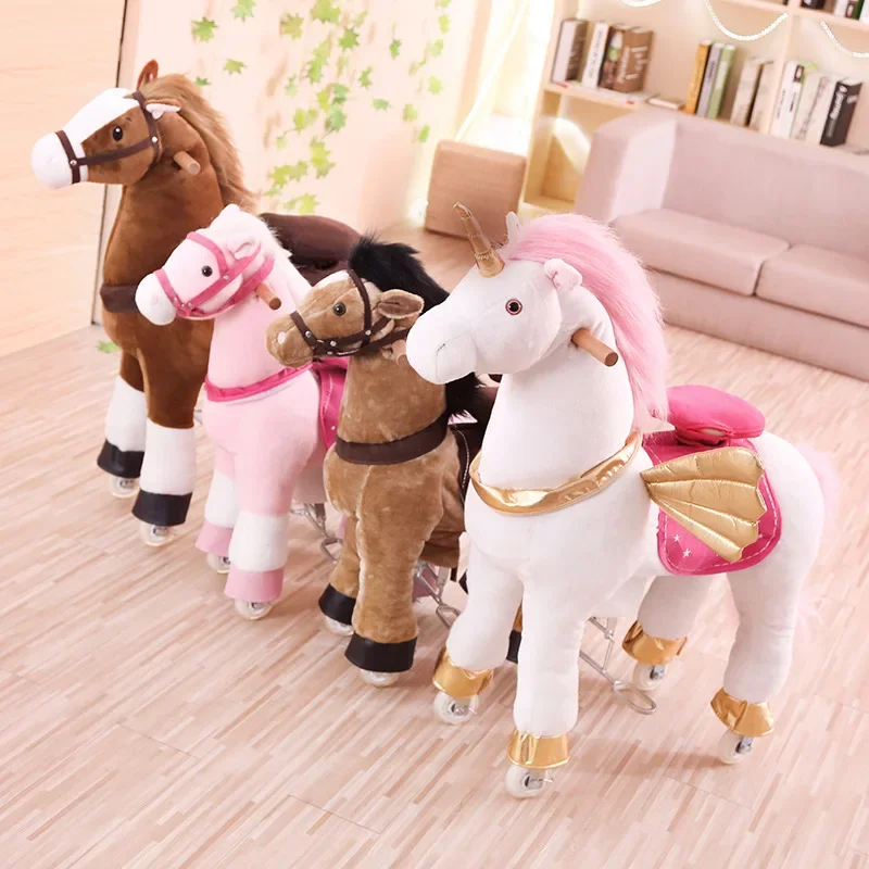 Multi-Color Jumping Horse Larg - Kids Toys Horse 评论和价格