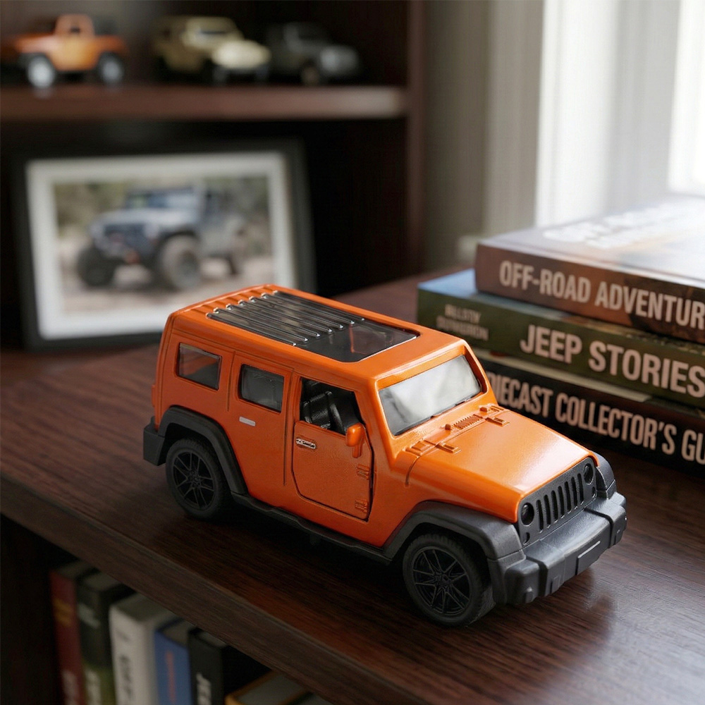 1:43 Orange Jeep Wrangler Die- - Kids Toys Jeep 评论和价格