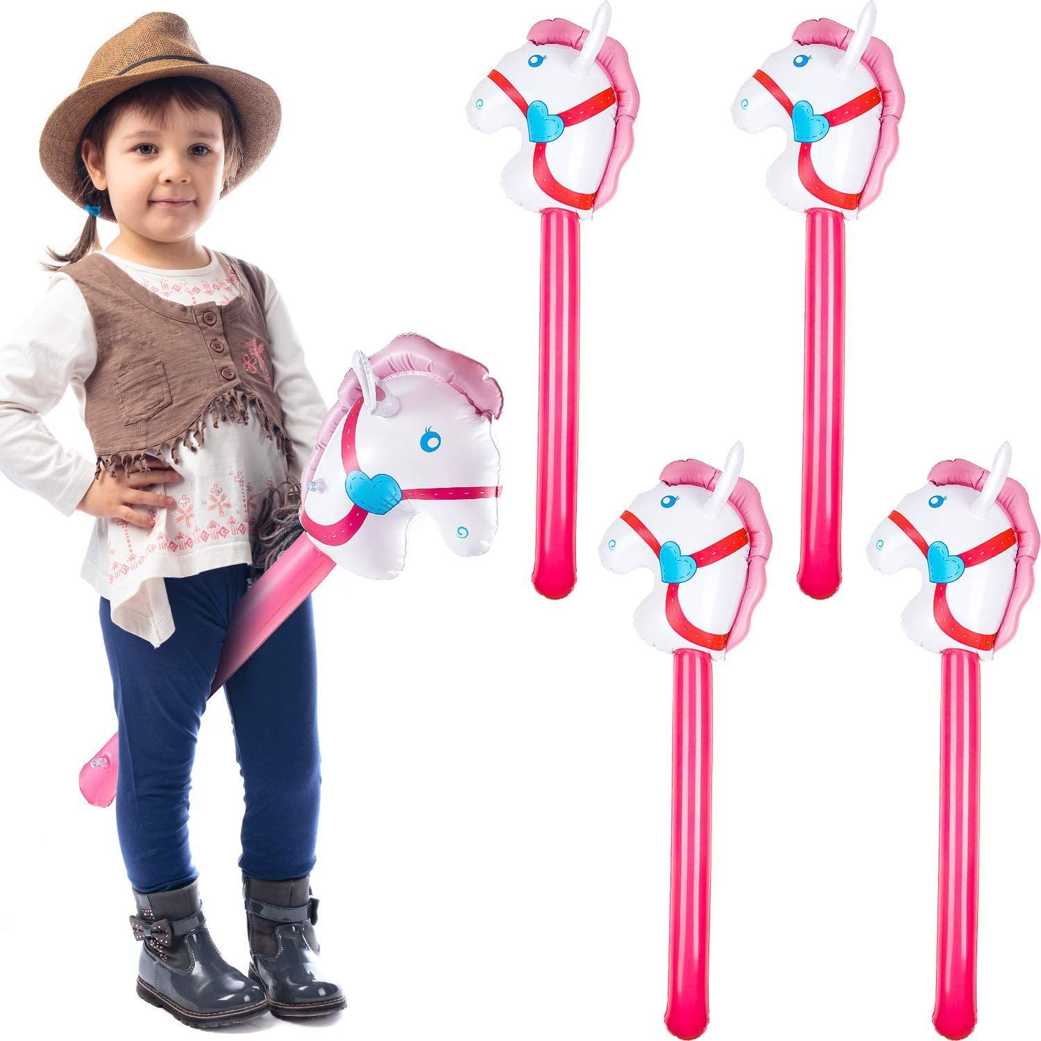Inflatable Horsehead Stick Uni - Kids Toys Horse 评论和价格