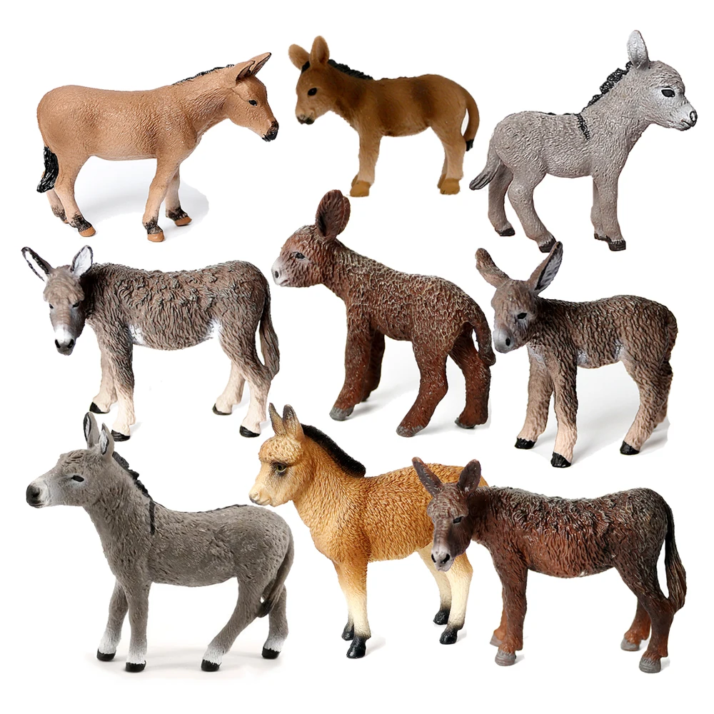 Donkey Model Toy Animals Figur - Kids Toys Horse 评论和价格