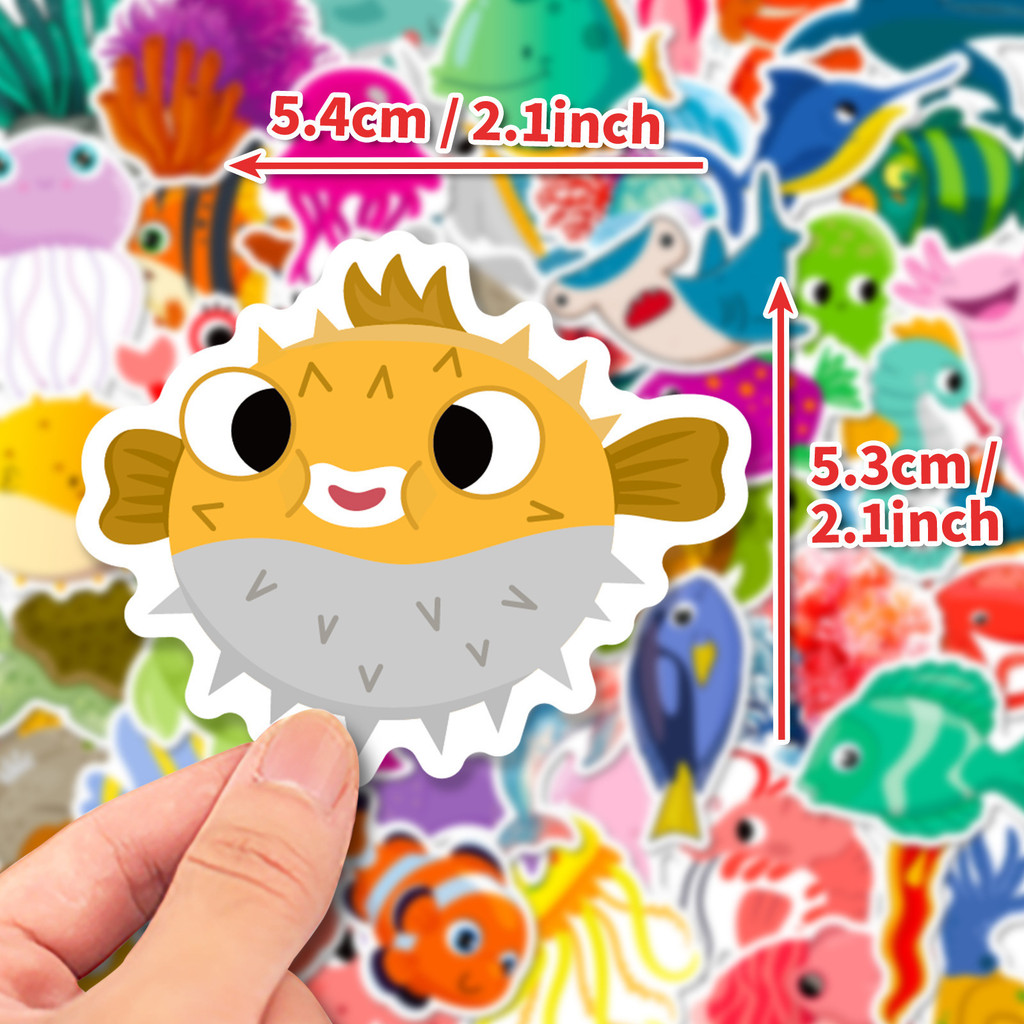 50Pcs Marine Life Stickers Dol - Kids Toys Stores 评论和价格