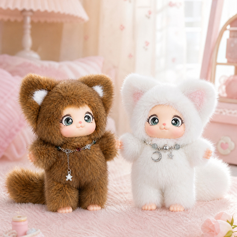18cm New Cute Family Fox Plush - Kids Toys Movie 评论和价格