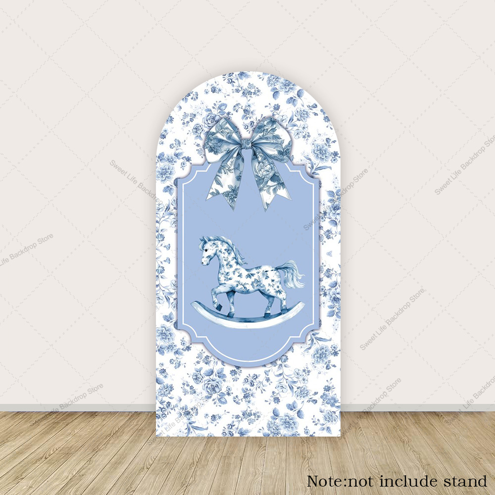 Blue Green Floral Bow Arch Bac - Kids Toys Names 评论和价格