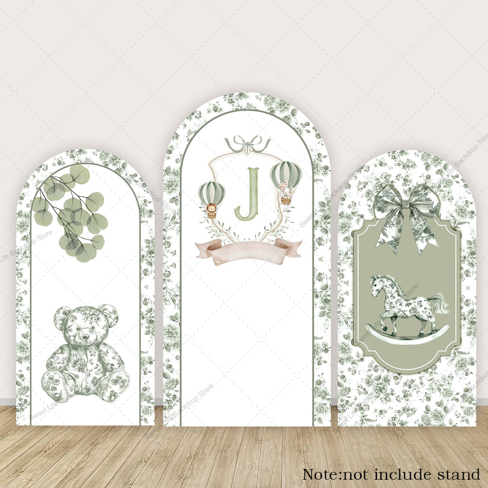 Blue Green Floral Bow Arch Bac - Kids Toys Names 评论和价格