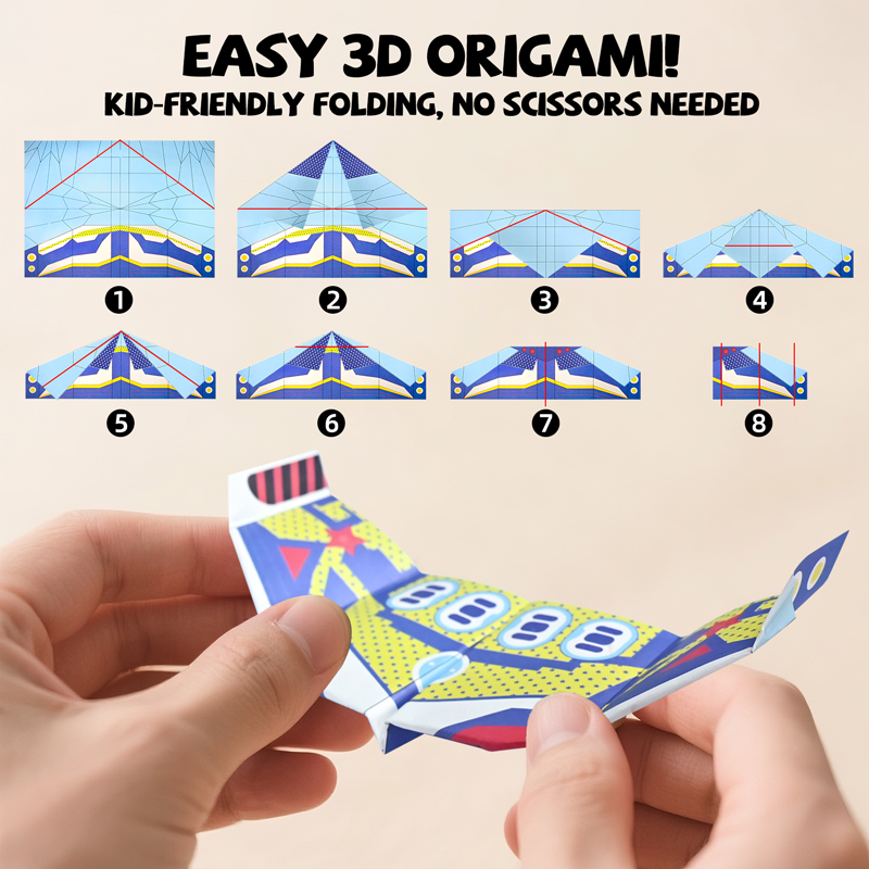 36 Sheets Paper Airplane Origa - Kids Toys Kit 评论和价格