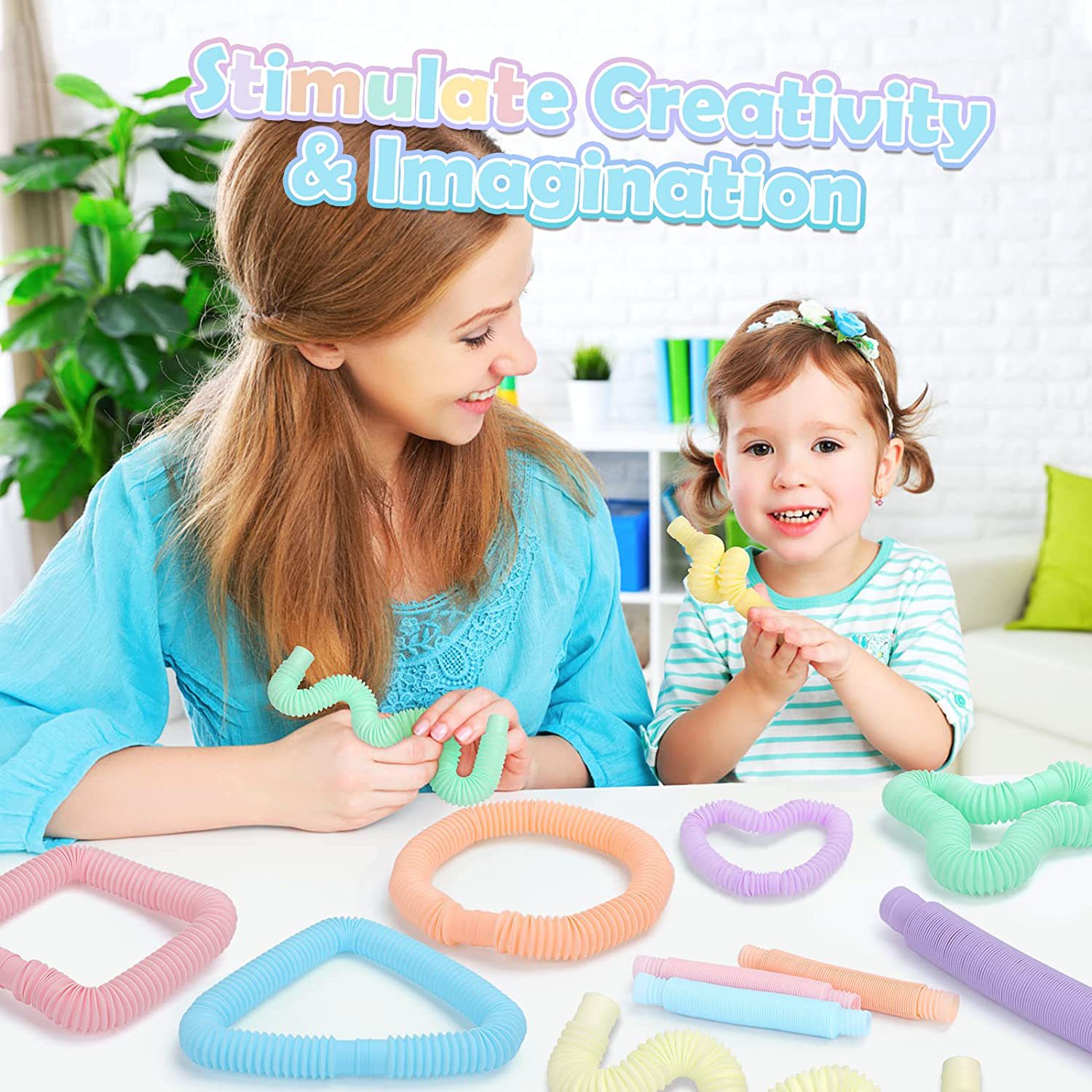 Color Pop Tubes Stretchable Te - Kids Toys Play Youtube 评论和价格