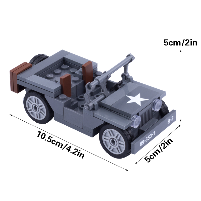 MOC WW2 Military US Figures Wi - Kids Toys Jeep 评论和价格