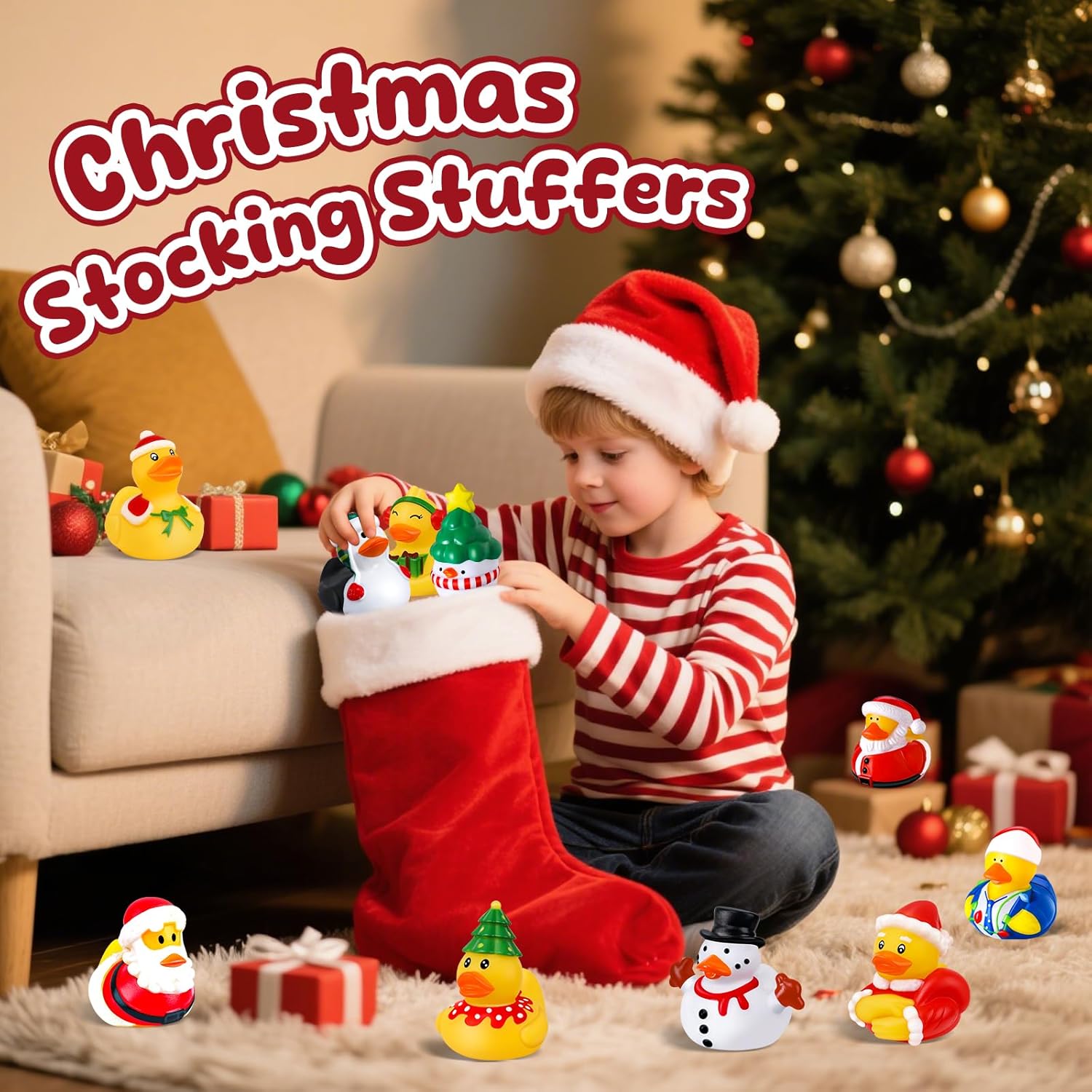 12-100pcs Christmas Rubber Duc - Kids Toys Jeep 评论和价格