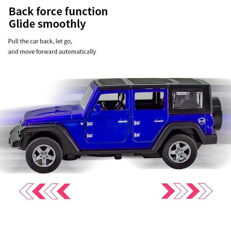 1:36 Alloy JEEPS Wrangler Car  - Kids Toys Jeep 评论和价格